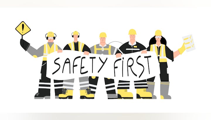 May contain: clothing, hardhat, helmet, people, person, and worker